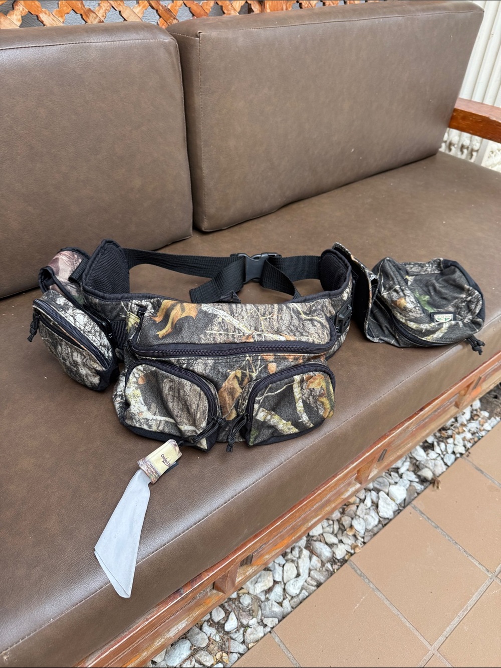 Fieldline Camo Waist Belt Hunting Fanny Pack Removable Attachments 3 included